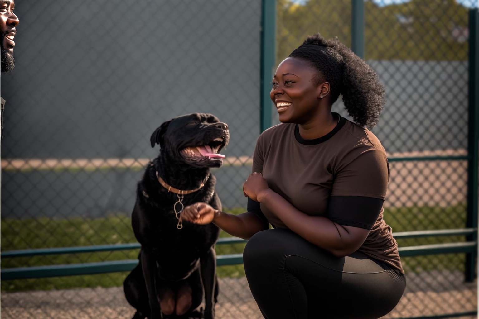 Woman with her dog